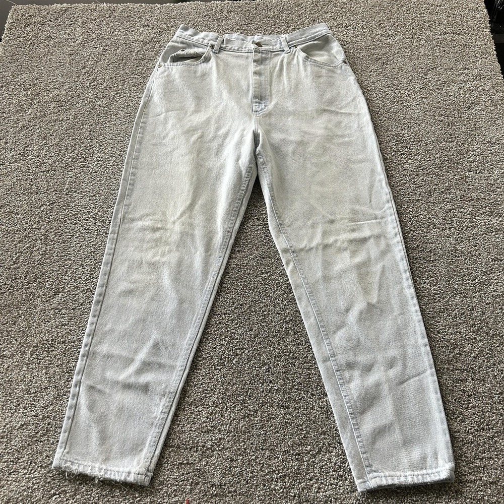 Vintage Lee Relaxed Tapered Jeans Womens 30 Light Wash Blue High Rise Denim